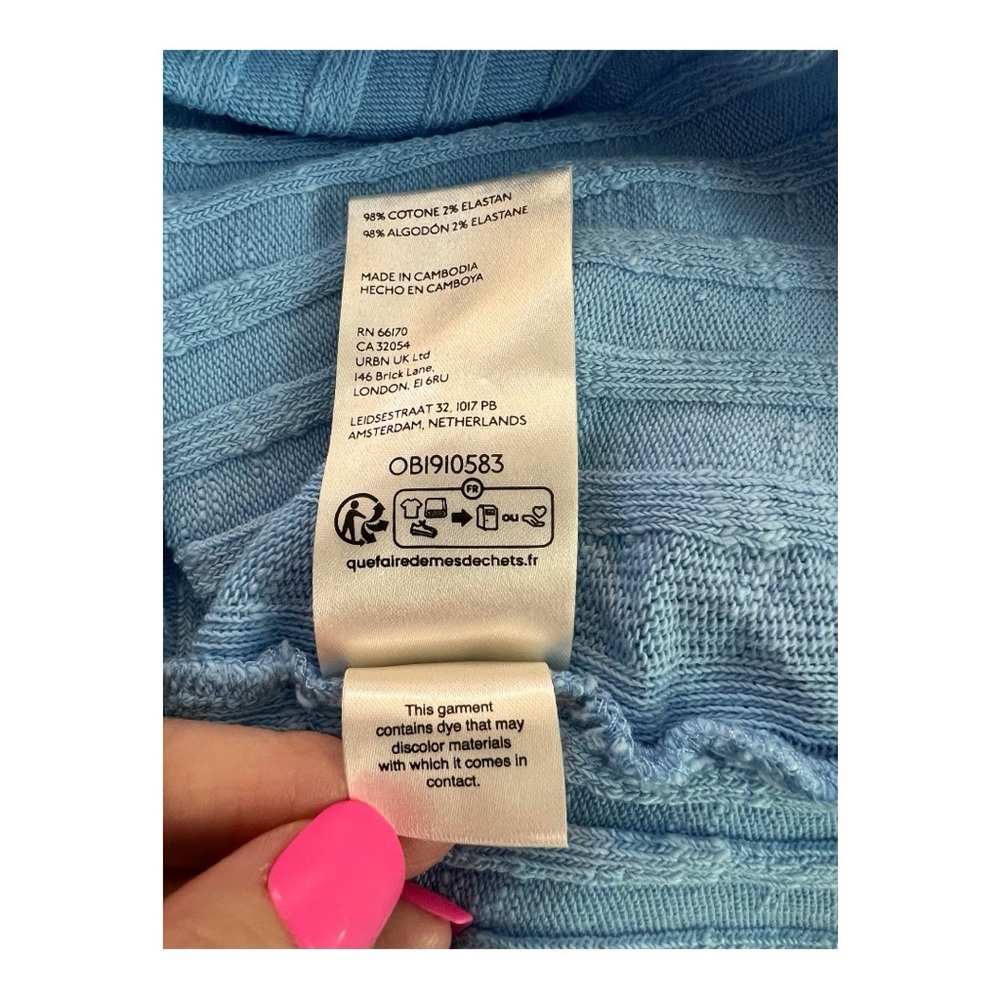 🆕 💙 NWT WE THE FREE “Meant To Be” Crop Tee Placid Blue | Size L - Picture 8 of 8
